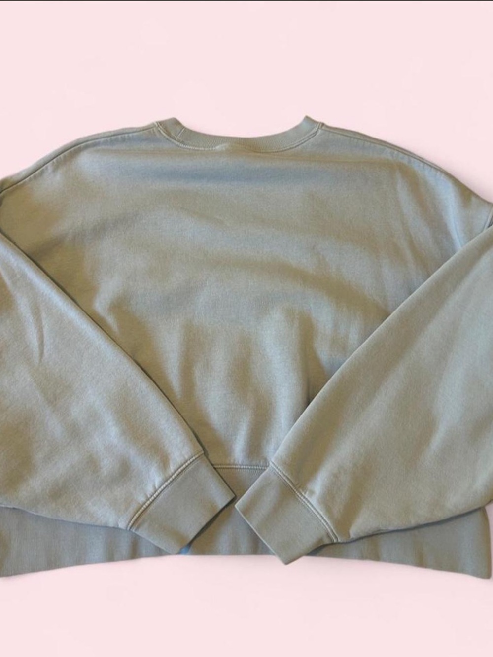 Nike Women's Cropped Sage Green Crew Sweatshirt - Picture 3 of 4